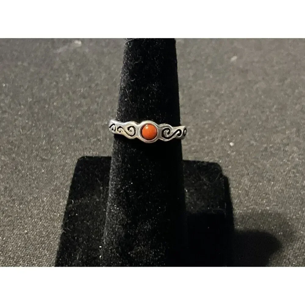 3.5in 925 Silver & Coral Silpada Toe Ring